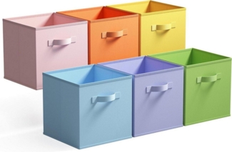 LuxusKollektion Küchenorganizer-Set Aufbewahrungswürfel Stoff Kallax Regal 6 Stück Faltbare Box