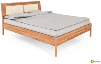 byoak Bett POLA mit Rattankopfteil, Naturgeölt