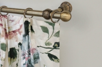 GARESA Gardinenstange ANDREA, Ø 20 mm, 1-läufig, Wunschmaßlänge, verschraubt, Metall, Vorhanggarnitur, verlängerbar, Endknopf Kugel kurz, mit Ringen