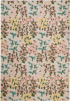 FLAIR RUGS Wollteppich Emilia Floral, Hoch-Tief-Struktur, rechteckig, Höhe: 9 mm, florales Design, Wohnzimmer, Schlafzimmer, Esszimmer