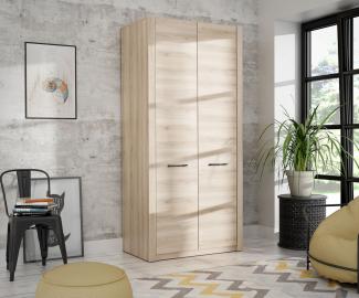 Kleiderschrank Stauraumschrank 92x53x197cm Zwetschge Comano