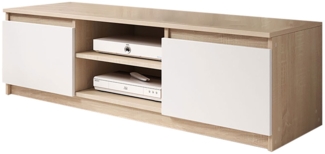 Lowboard Dingo TV-Unterschrank 120cm eiche sonoma weiß grifflos