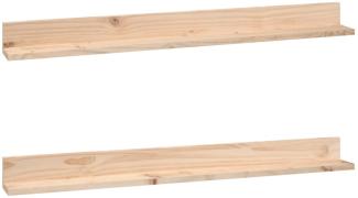 vidaXL Wandregale 2 Stk. 110x11x9 cm Massivholz Kiefer 823609