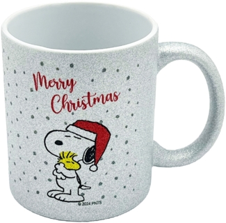 Peanuts X-MAS Mug - 330 ml Tasse Silber