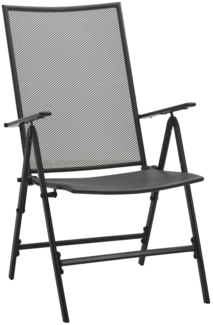 vidaXL Klappstühle 4 Stk. Mesh Stahl Anthrazit 310153