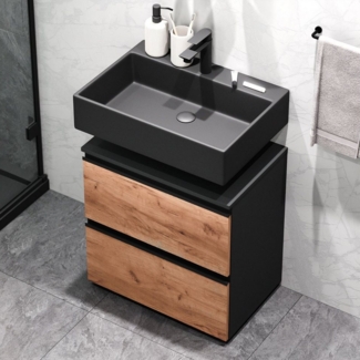 Planetmöbel Waschbeckenunterschrank EDA (Waschtischunterschrank für Gäste WC und Bad) Waschbeckenunterschrank 60 cm