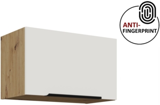Küchen Hängeschrank 60 cm ARIA Weiss ultra matt + Eiche Artisan matt, hochwertige Fronten mit Anti Fingerprint Beschichtung Küchenzeile Küchenblock