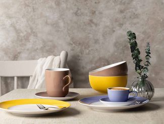 Seltmann Weiden Liberty Pure Colors Suppenteller ø 23,5 cm 6er Set - Yellow Glow