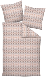 Janine Interlock-Jersey Bettwäsche 155 x 220 cm 80 x 80 2 teilig CARMEN S 55092-04-512 koralle peach