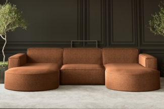 Kaiser Möbel Ecksofa Sofa U form, Couch MODENA U STUDIO stoff Verita, Poso, Quelle