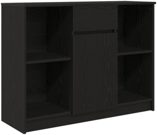 vidaXL Sideboard mit Schublade Schwarz Eichen-Optik 101x35x76 cm 861563