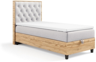 Best for Home Boxspringbett mit Bettkasten Trinity K-14 PLATE SINGLE inkl. 7 cm Topper (70x200 80x200 90x200 100x200 cm), Verschiedene Liefermöglichkeiten, TOP Preis-Leistungs-Verhältnis