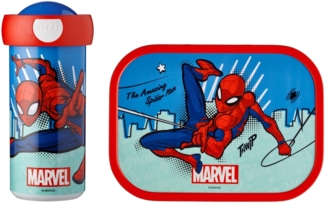 Mepal - Lunch-Set Campus - Lunch-Set für Kinder mit Verschlussbecher & Lunch Box - Lunch-Set für die Schule oder Unterwegs - Spülmaschinenfest & BPA-frei - 300 ml + 750 ml - Spiderman