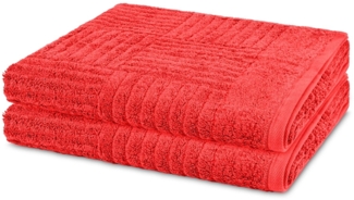 Ross Carre 2 tlg. Frottier-Set - 2 X Duschtuch (70 X 140cm) - 520 - Hummer