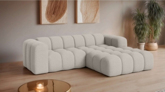 OTTO home Ecksofa KALLIE Design-Sofa mit Wellenunterfederung, Bubble-Optik, 248/186/72cm, moderne Steppung, hoher Sitzkomfort und modernes Design