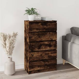 vidaXL Schubladenschrank Räuchereiche 60x36x103 cm Holzwerkstoff 823021