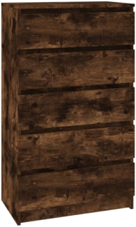 vidaXL Schubladenschrank Räuchereiche 60x36x103 cm Holzwerkstoff 823021