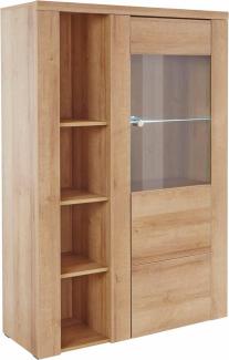 Home affaire Vitrine Larona, zeitlose Glasvitirne, Hochschrank Höhe 145 cm Stauraumvitrine mit dekorativer Rahmenoptik