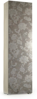 Dmora Mehrzweckschrank 1 Tür Abuela, linearer Schrank mit 1 Tür und 7 Regalen, Säule für Eingang oder Badezimmer, modernes Schuhregal, 100 % Made in Italy, 50 x 30 x 182 cm, Ulme
