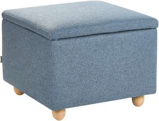 Pouf mit Stauraum FERNDALE Stoff Blau