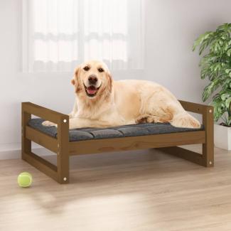 vidaXL Hundebett 75,5 x 55,5 x 28 cm Massivholz Kiefer, Honigbraun