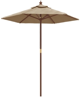 vidaXL Sonnenschirm mit Holzmast Taupe 196x231 cm 363162