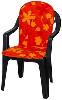 KETTtex Polsterauflage Monoblock hoch 0464 rot-orange 92x44x3,5 cm KETTtex, (1 St), mit Bindebändern
