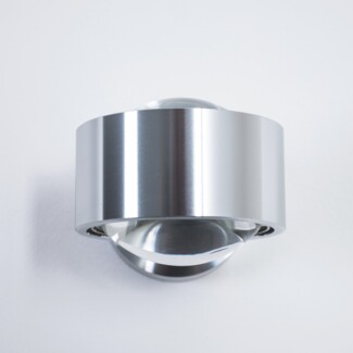 »Osacca« Wandlampe Silber mit Lichteffekt - geradlinig - dimmbare Metall-Lampe mit Glas-Schirm - indirekte Raum-Beleuchtung für alle Räume