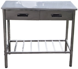 Arbeitstisch aus Edelstahl, Outdoorküche, Beistelltisch, Filitiertisch, Zerlegetisch