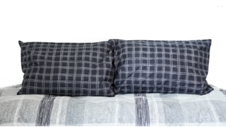 Wendebettwäsche aus 100% Baumwolle karierte Bettwäsche mit Decken- und Kissenbezug 200x200 cm