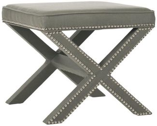 Stylish Grey Pouffe, 40 x 60 cm | 100% MDF Frame, Soft Babyface Fabric | Perfect for Modern Living Rooms & Cozy Spaces, Versatile & Chic Design