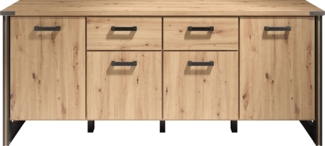 Sideboard Malta / Mia , Holzwerkstoff , Holzfarben , 207 x 88 x 42 cm