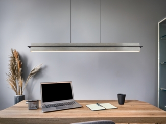 LED Pendelleuchte EMERSON höhenverstellbar & dimmbar, Silber, Breite 95cm