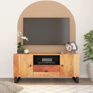 vidaXL TV-Schrank 105x33,5x46 cm Massivholz Akazie & Holzwerkstoff 351959