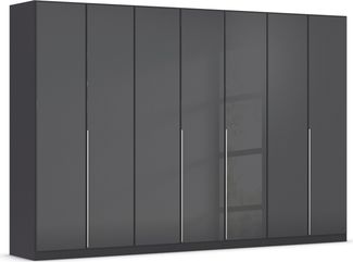 OTTO home Drehtürenschrank Kleiderschrank Kleiderschränke Schrank Garderobe AGORDO mit Glasfront (in zwei Griff-Farben, Breiten 91-405 cm) durchdachte Innenausstattung, in 8 Breiten und 2 Höhen MADE IN GERMANY