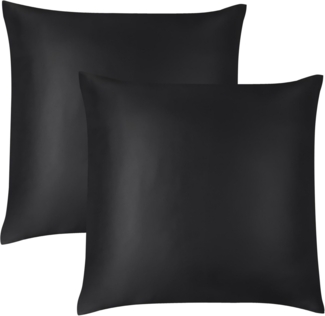 Aspero Kissenbezüge 2x Seiden Kissenbezüge 80x80 cm Enna, Haut- und haarschonendes Material