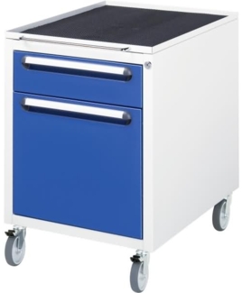 Rau Rollcontainer 480x600x690mm 2xSchublade lichtgrau/enzianblau