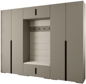 ABIKS MÖBEL Kompaktgarderobe INOVA 1 SATZ 9 Möbelset, Garderobe mit Kleiderstange und Regalen