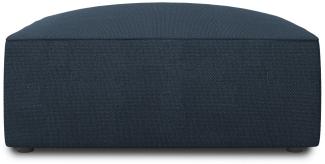 Micadoni Pouf Hocker Ruby | Bezug Navy Blue | Beinfarbe Black Plastic