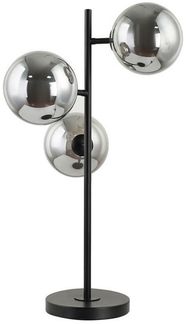 HOME DELUXE Tischlampe aus Glas VIOLA - Rauchgrau