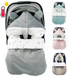 Einschlagdecke Baby Fußsack Schlafsack für Babyschale Übergang Herbst leicht wattiert, BABEES