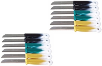 SMI Obstmesser 12-tlg Solingen Gemüsemesser Schälmesser Wellenschliff Küchenmesser