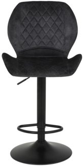 Barhocker Laatzen / Laila H, Stoff, Anthrazit, 42 x 96 x 51 cm