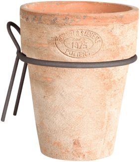 Terracotta Ton Pflanz Wand Blumen Topf Über Umtopf rund Metall Halterung Hängen