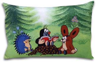 Mubrno 'der kleine Maulwurf' Kissen Motiv Vorleser, 45x30 cm