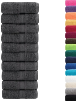 vidaXL Premium-Gästetücher SOLUND 50 Stk. Anthrazit 30x50 cm 600 g/m² 137155