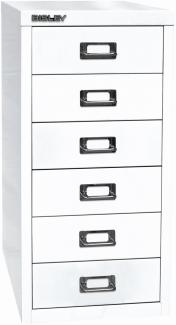 Bisley MultiDrawer™, 29er Serie, DIN A4, 6 Schubladen, Farbe verkehrsweiß