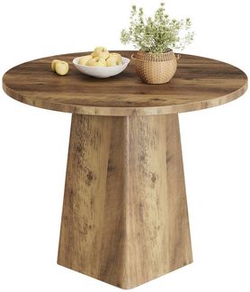 Tribesigns Esstisch 80cm runder Esstisch für 2–4 Personen, rustikales Kleiner Küchentisch