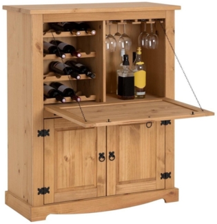 IDIMEX Hochschrank TEQUILA Weinschrank Mexiko Möbel Barschrank Hausbar Weinregal Kiefer massiv Me