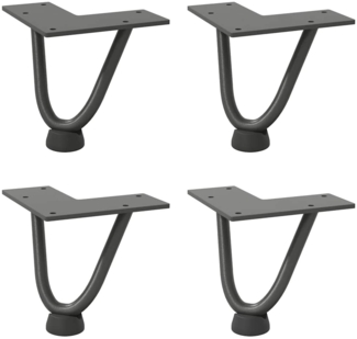 vidaXL Haarnadelbeine für Couchtisch 4 Stk. Anthrazit 10 cm Massivstahl 4012410
